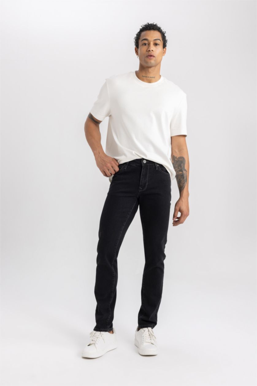 HOMME Noir Pedro Slim Fit Trousers