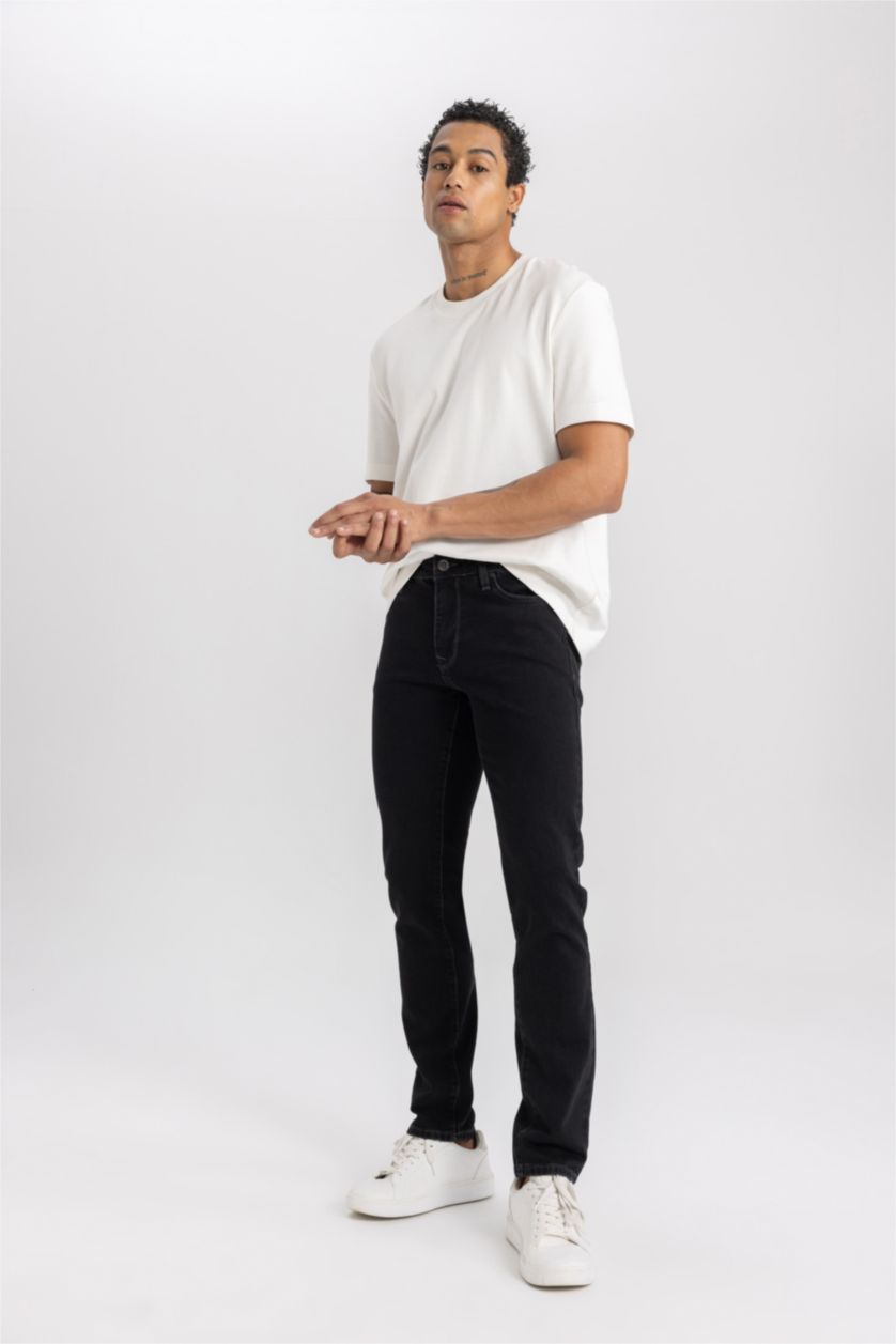 HOMME Noir Pedro Slim Fit Trousers