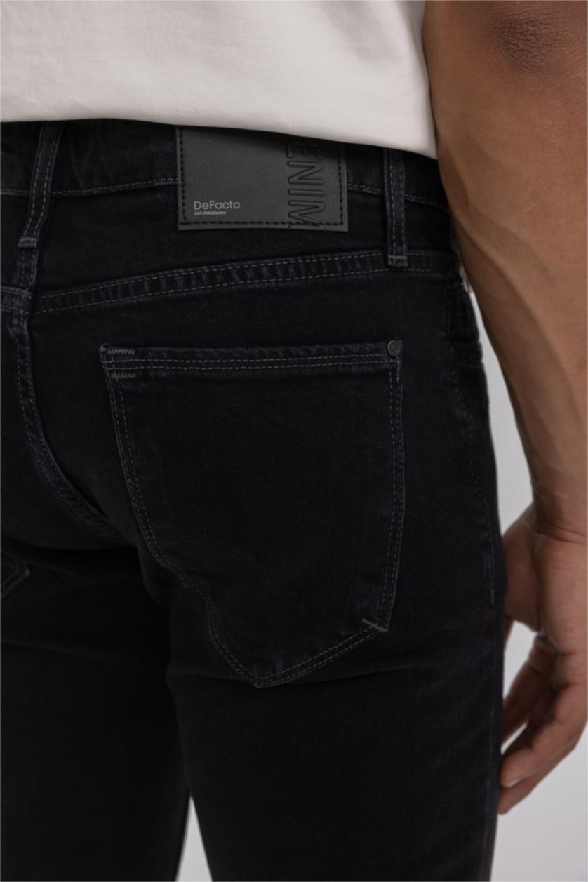 HOMME Noir Pedro Slim Fit Trousers