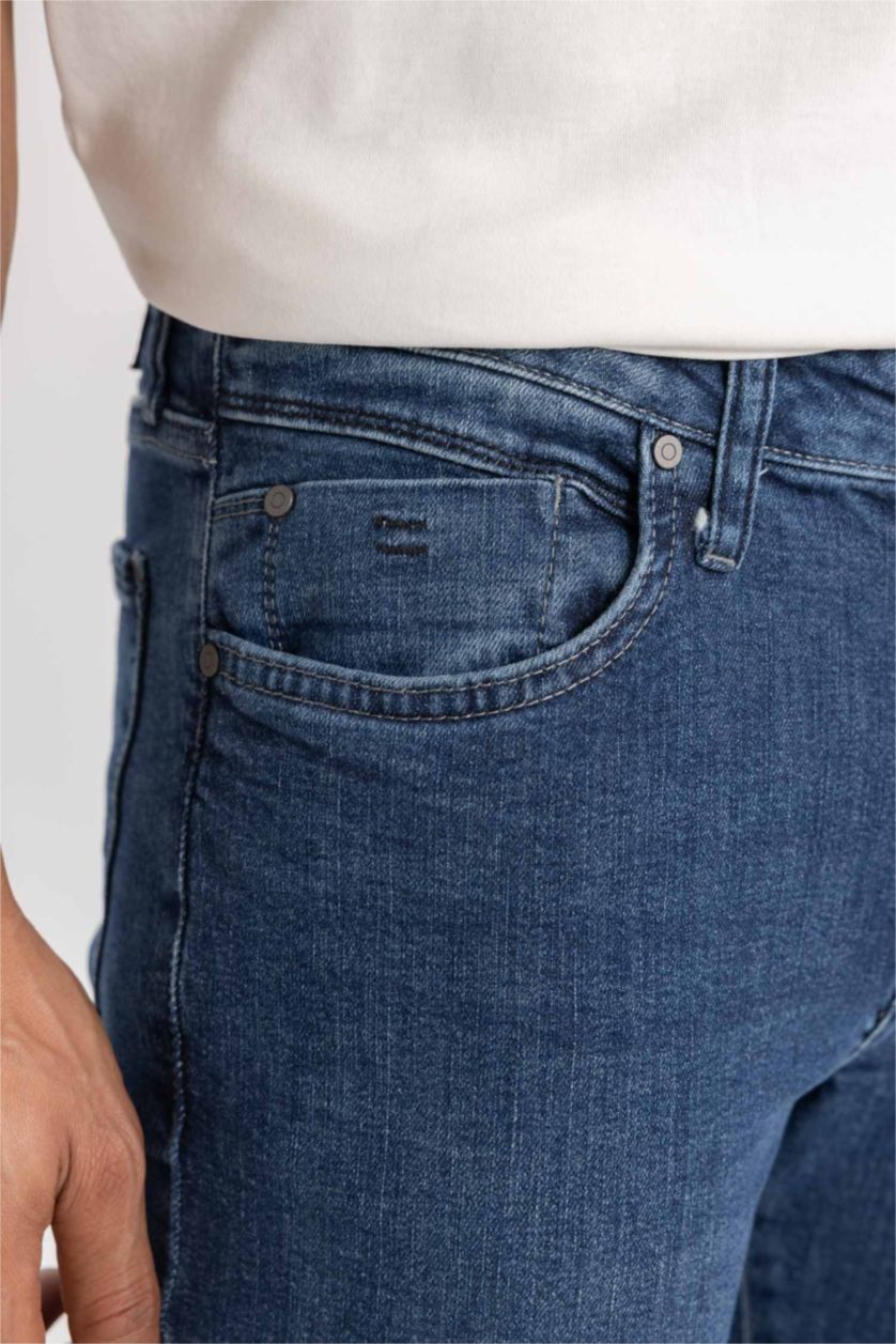 MAN Dark Blue Carlo Skinny Fit Extra Slim Fit Normal Waist Jeans