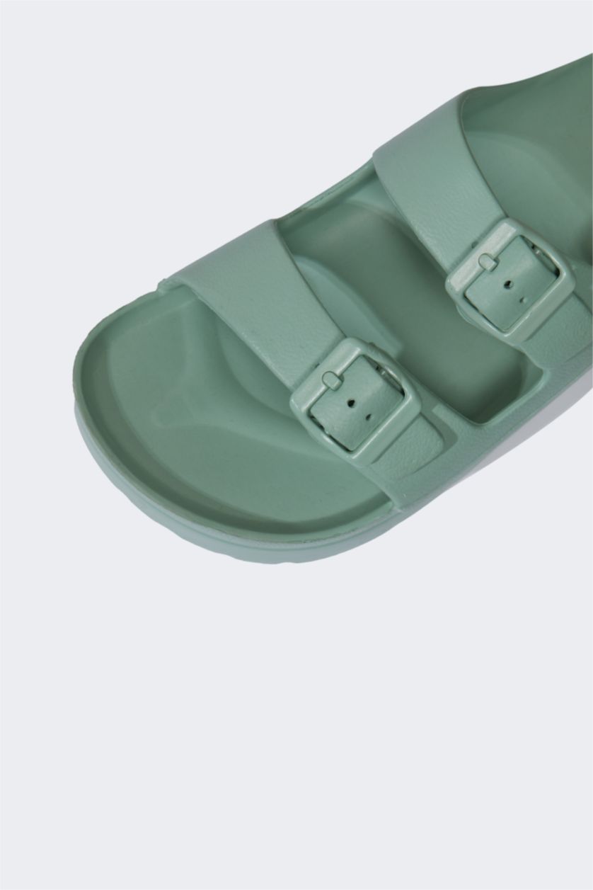 نساء أخضر فاتح شبشب نسائي بكعب عالي بشريط مزدوج