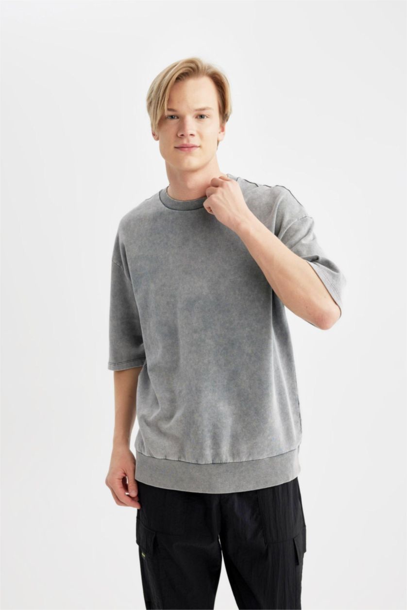 MAN Grey Loose Fit Short Sleeve T-Shirt