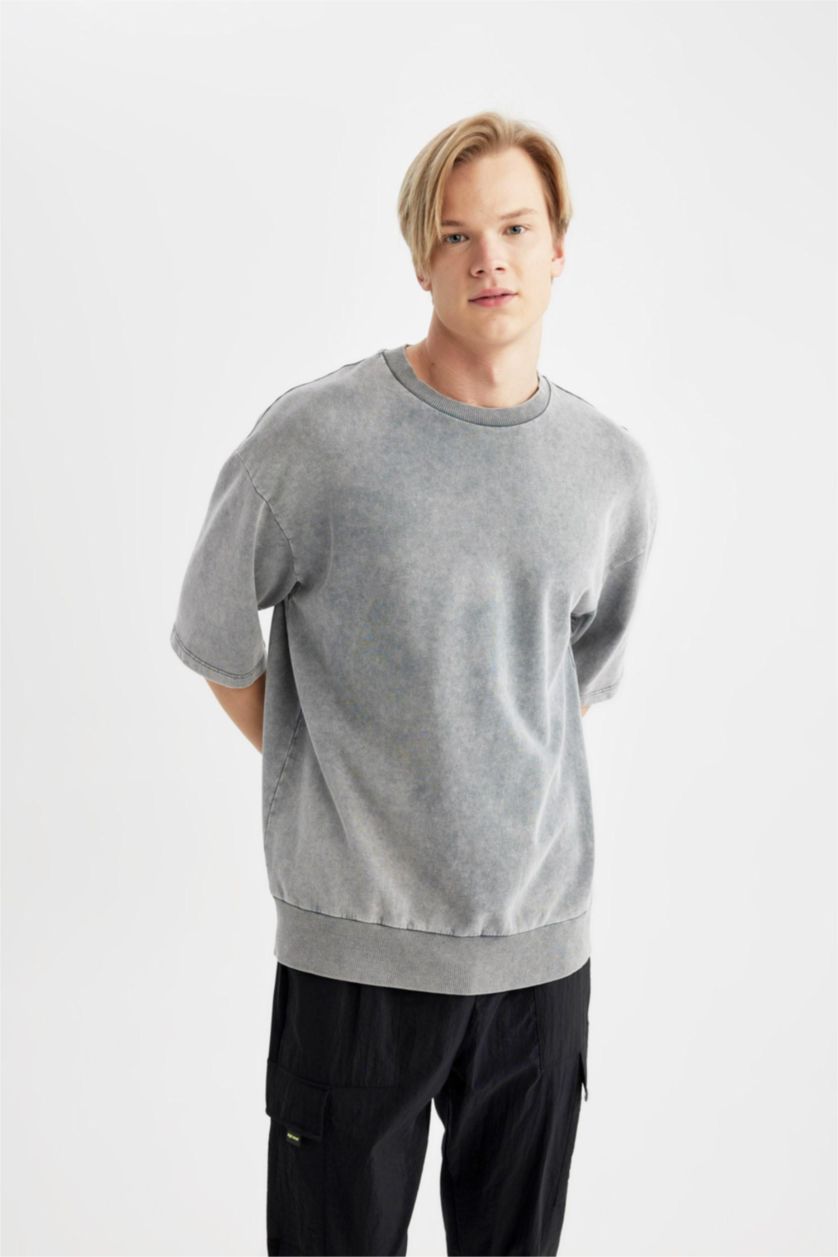 MAN Grey Loose Fit Short Sleeve T-Shirt