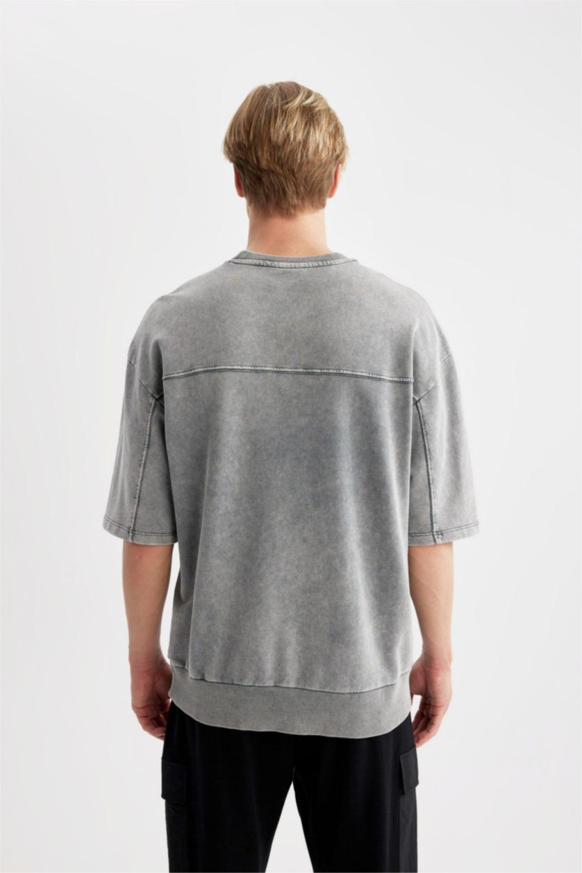 MAN Grey Loose Fit Short Sleeve T-Shirt