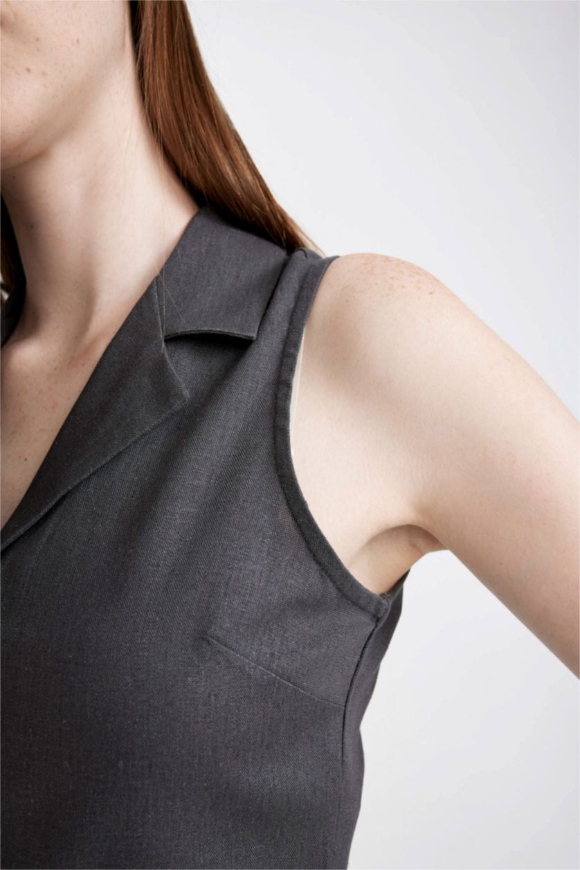 Женщины Антрацит Жилет приталенного кроя