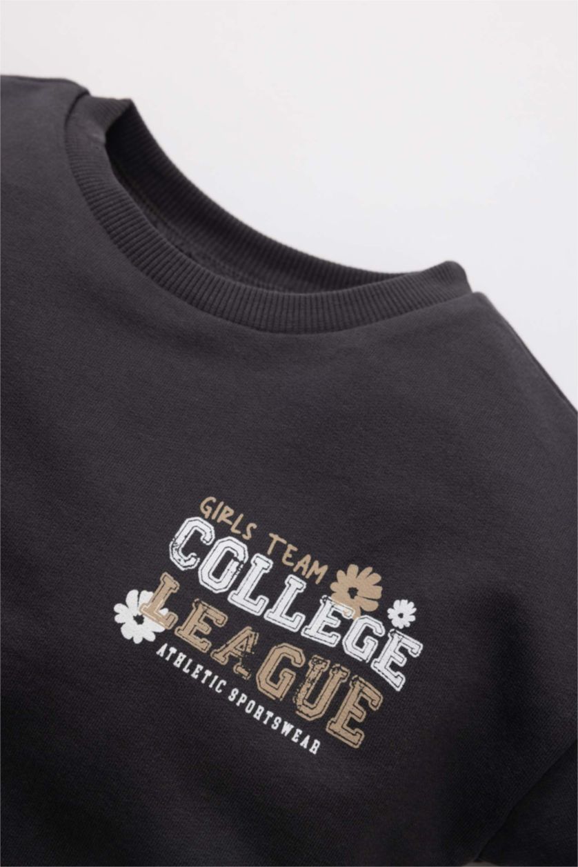 طفلة صغيرة أنثرا سيت بناتي سويت شيرت وستريج فلورال قماش رقيق - قطعتين