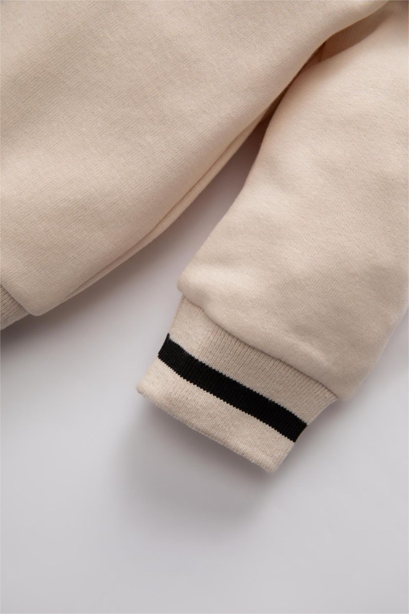 BABY GIRL Light Pink Baby Girl College Collar Bomber Jacket