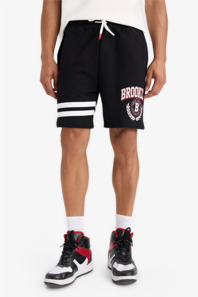 رجالي أسود شورت قصير كارجو قصة عادية بجيب من DeFactoFit