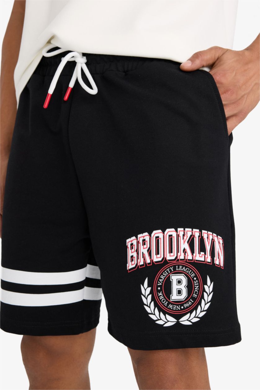 رجالي أسود شورت قصير كارجو قصة عادية بجيب من DeFactoFit