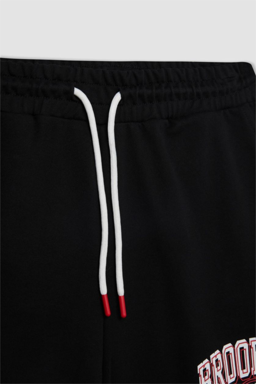 رجالي أسود شورت قصير كارجو قصة عادية بجيب من DeFactoFit