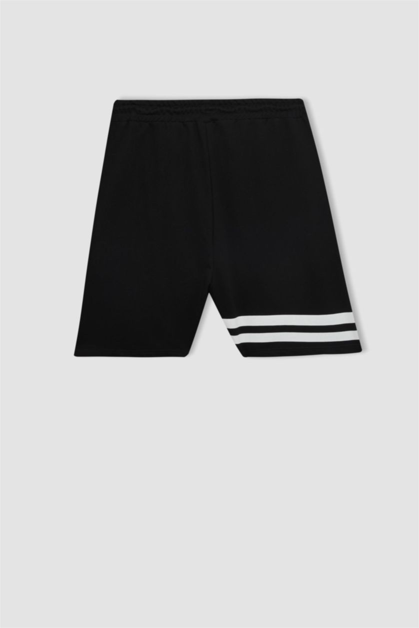 رجالي أسود شورت قصير كارجو قصة عادية بجيب من DeFactoFit