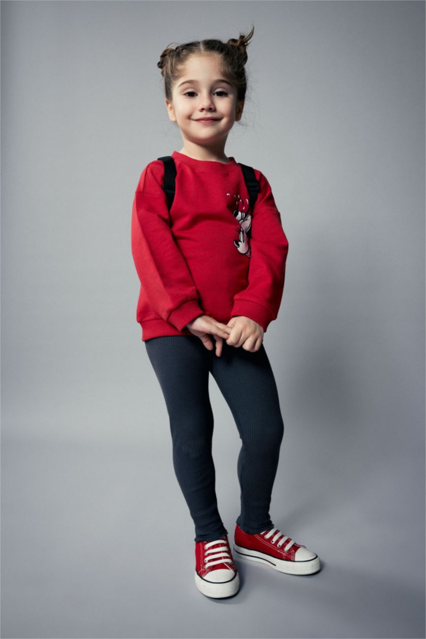 BABY GIRL Red Baby Girl Disney Mickey & Minnie Sweatshirt Leggings 2 Piece Set