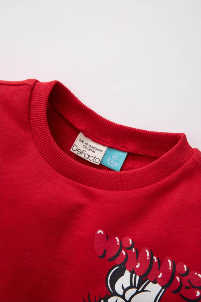 BABY GIRL Red Baby Girl Disney Mickey & Minnie Sweatshirt Leggings 2 Piece Set