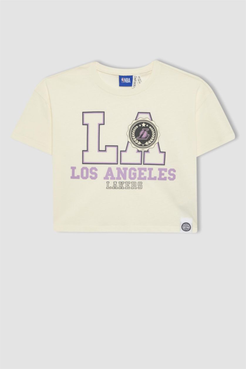 بناتي بيج فاتح تيشيرت نص كم من لوس أنجلوس ليكرز