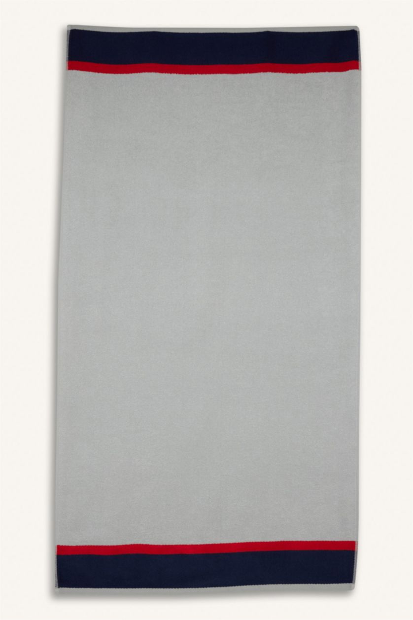 Erkek Açık Gri Erkek Pamuklu Plaj Havlusu