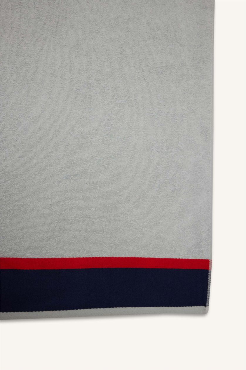 Erkek Açık Gri Erkek Pamuklu Plaj Havlusu