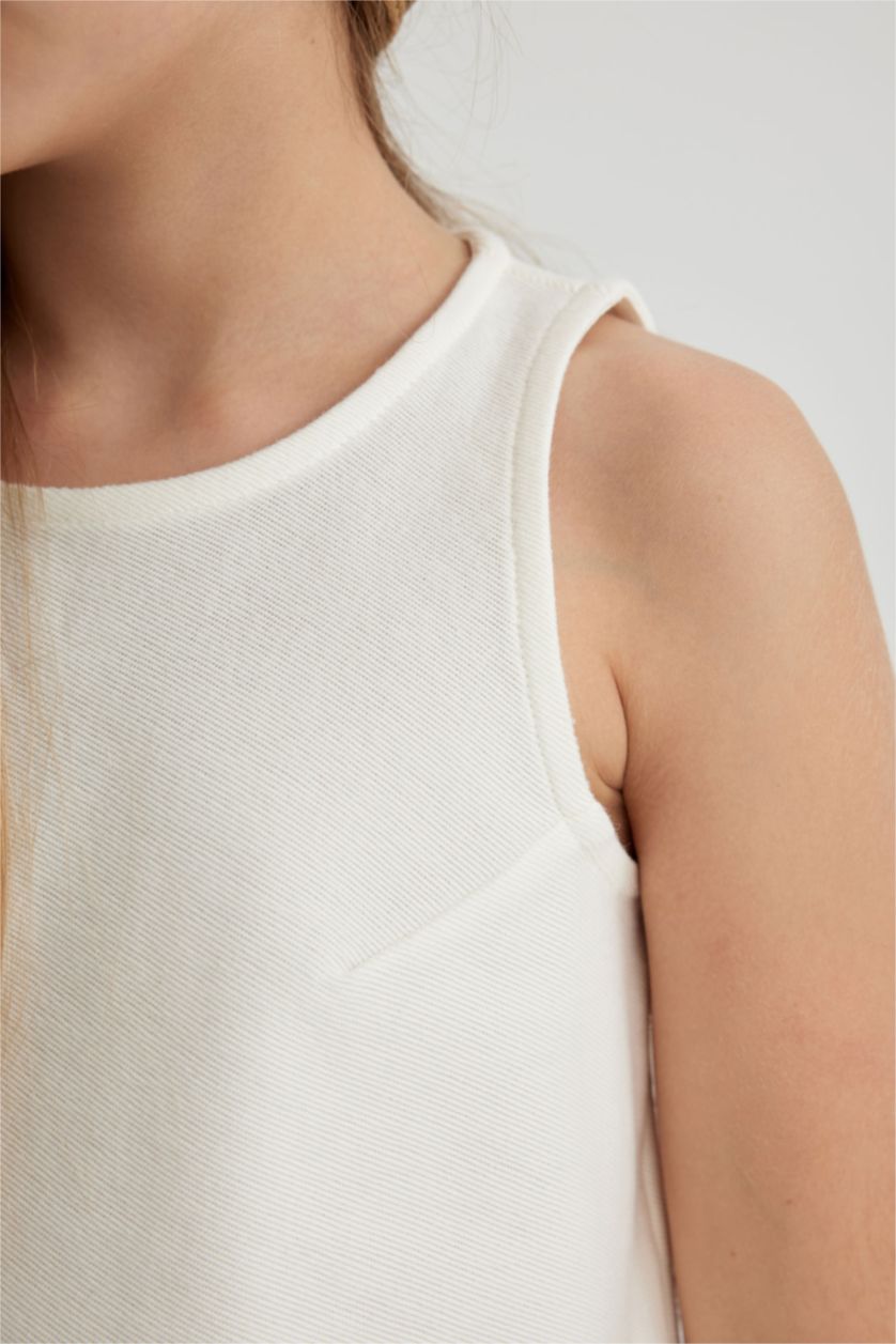 FILLES Écru Ensemble Blouse Sans Manches Et Pantalon Pour Fille - 2 Pièces