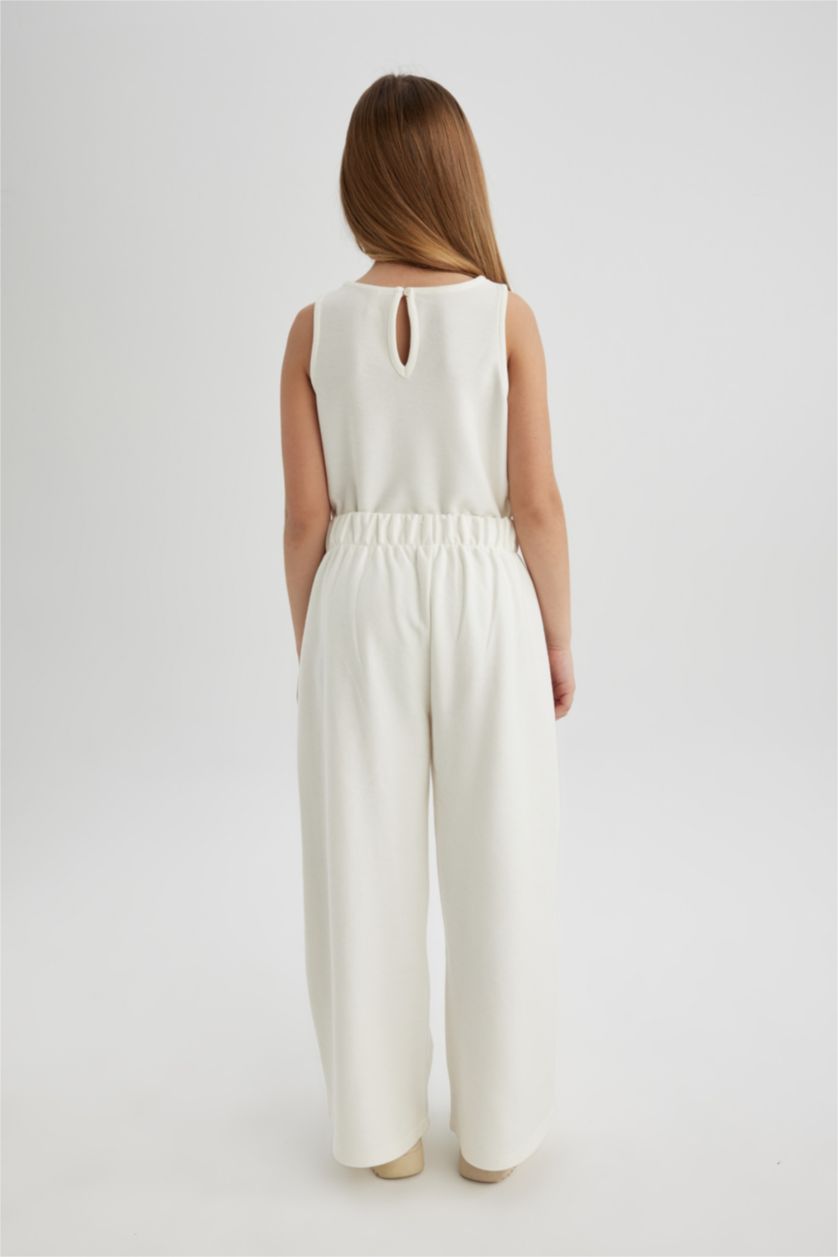 FILLES Écru Ensemble Blouse Sans Manches Et Pantalon Pour Fille - 2 Pièces