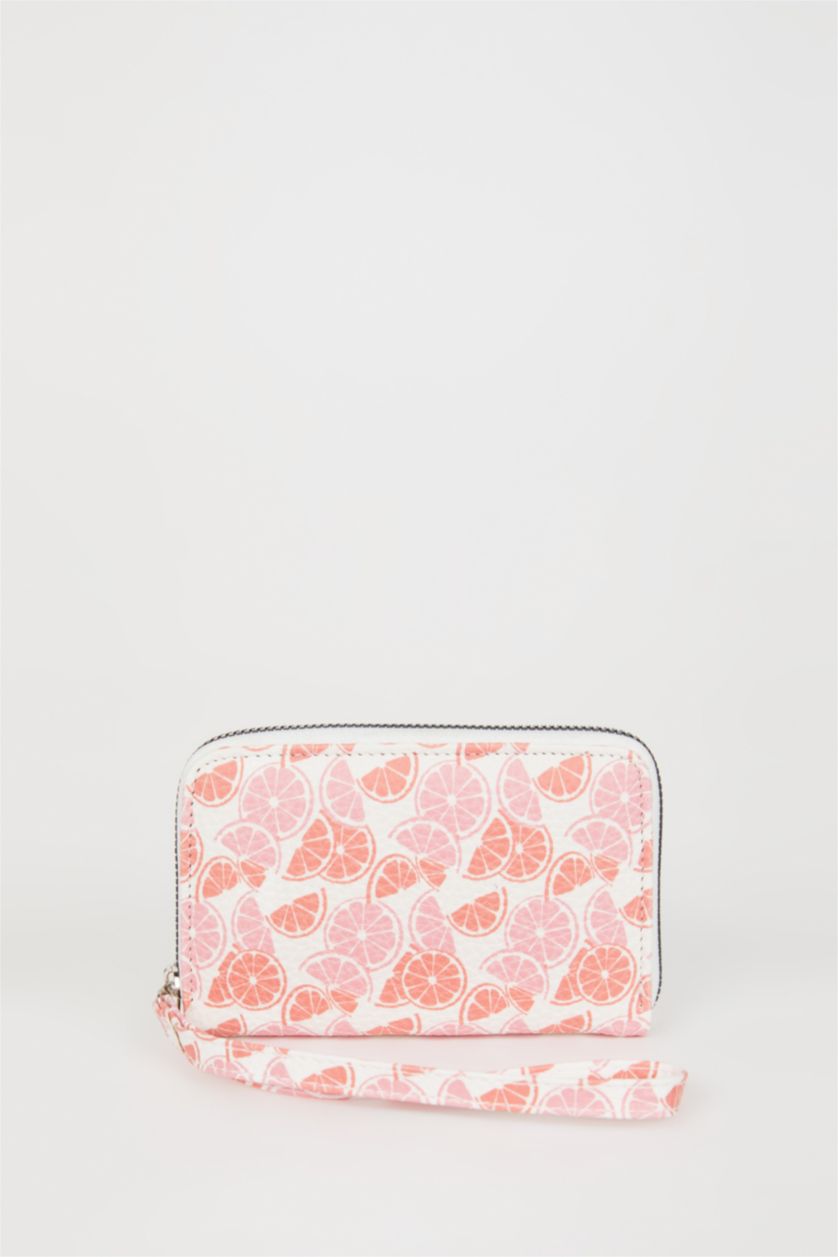 Kadın Karma Kadın Çiçek Desenli Suni Deri Cüzdan