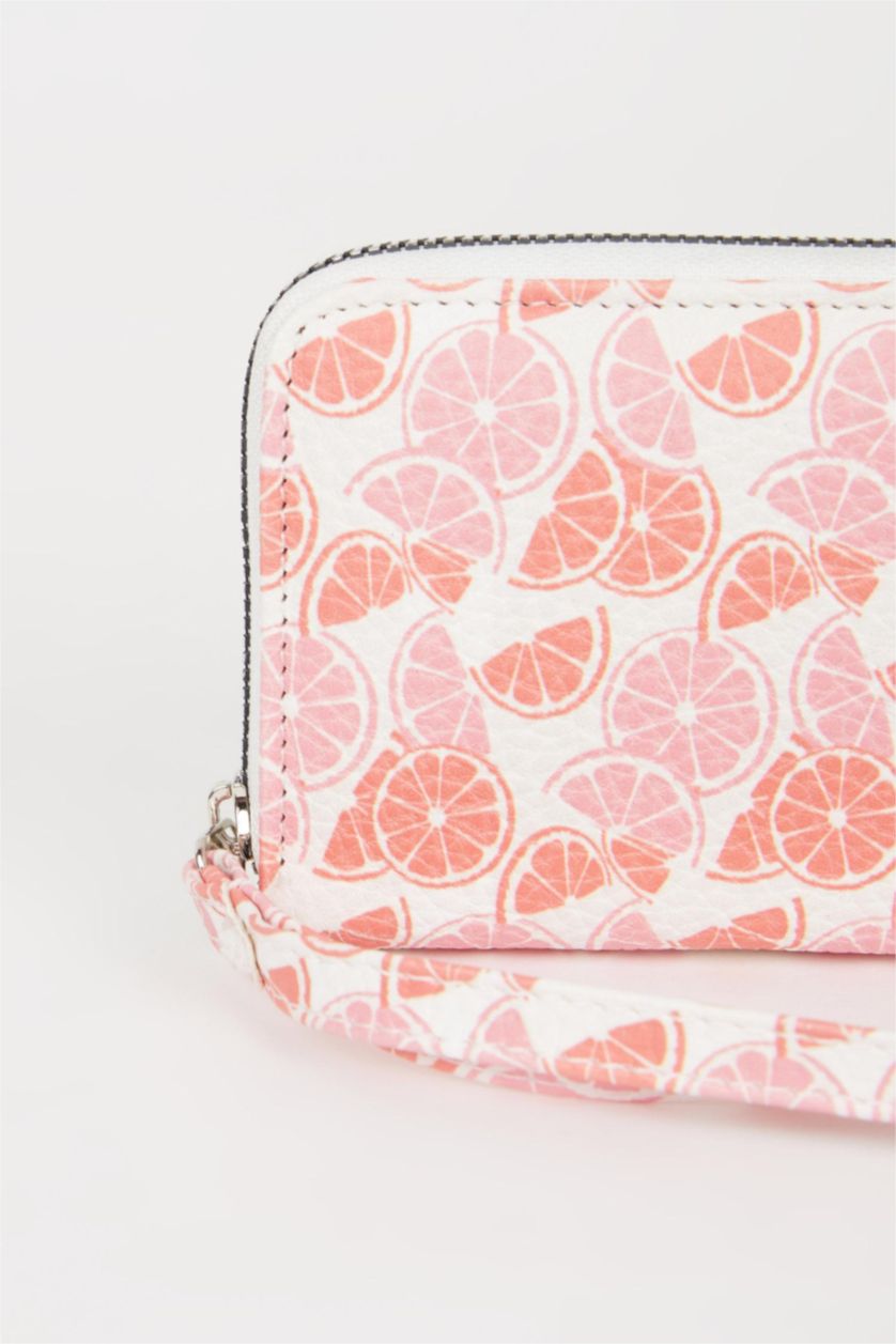 Kadın Karma Kadın Çiçek Desenli Suni Deri Cüzdan