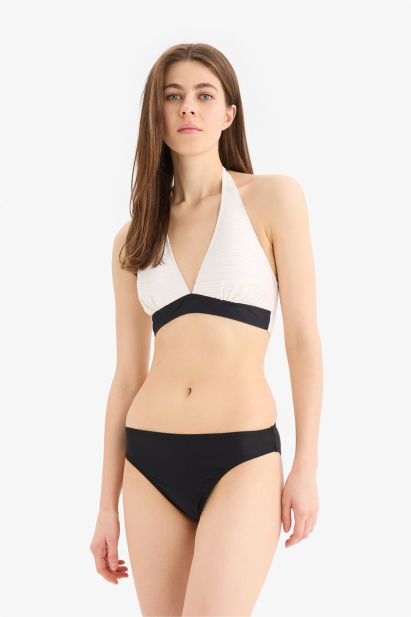 WOMAN Black Fall in Love Regular Fit Bikini Bottom