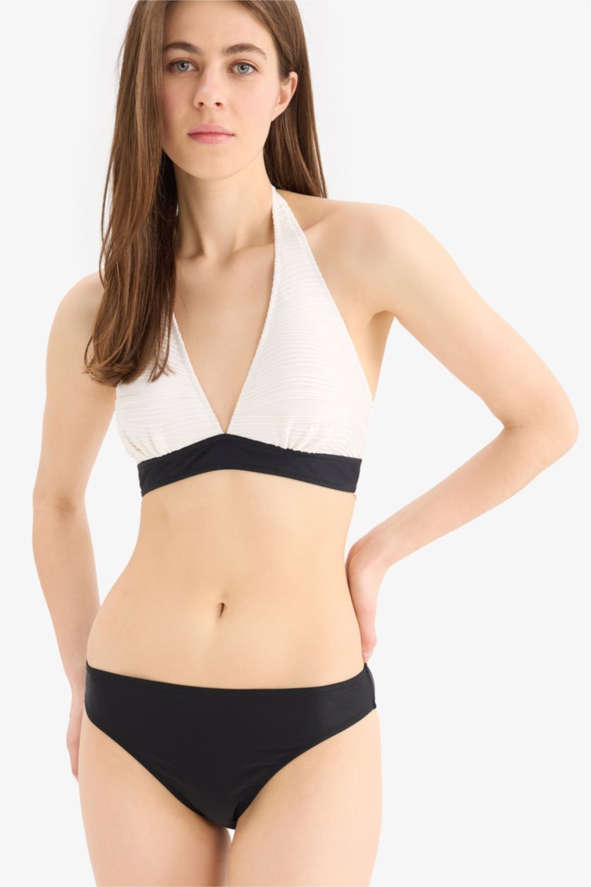 WOMAN Black Fall in Love Regular Fit Bikini Bottom