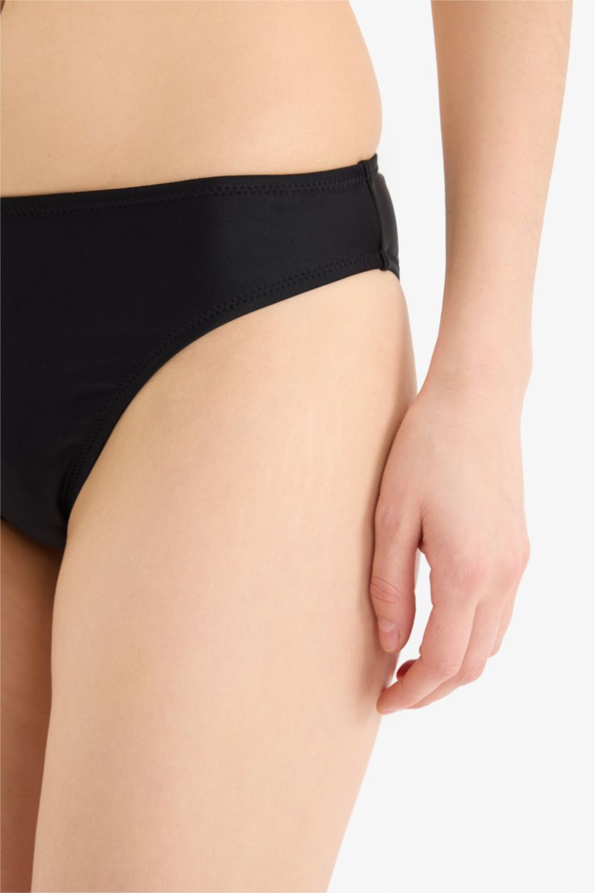 WOMAN Black Fall in Love Regular Fit Bikini Bottom