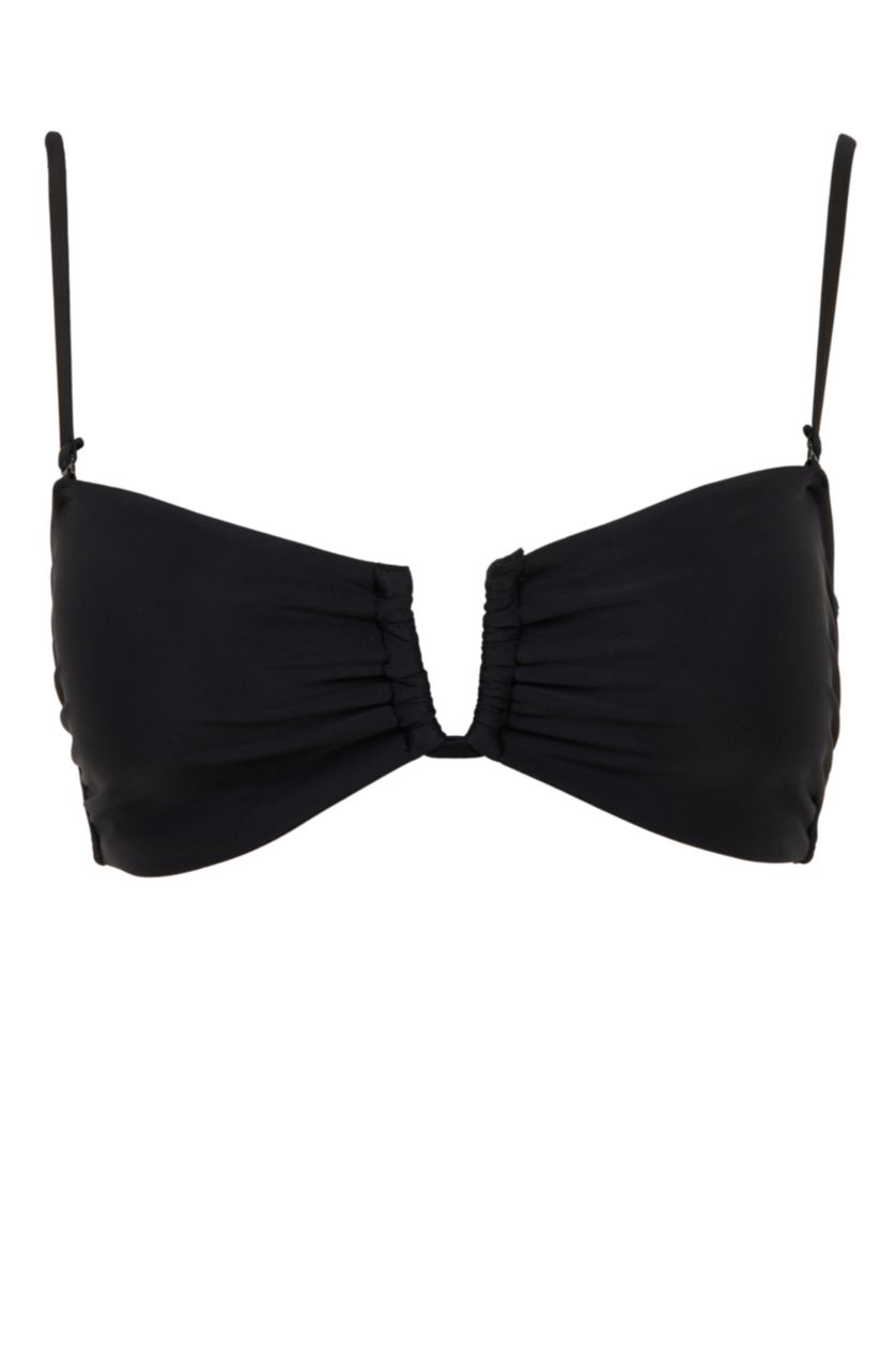 Kadın Siyah Regular Fit Bikini Üstü-Fall in Love