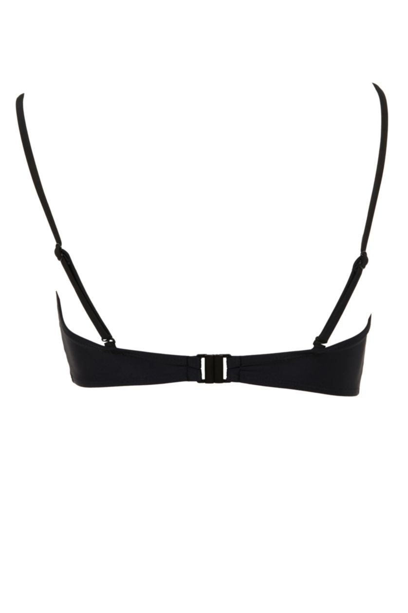 Kadın Siyah Regular Fit Bikini Üstü-Fall in Love