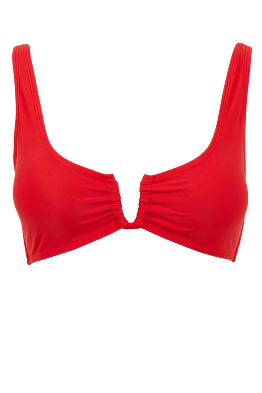 Kadın Kırmızı Regular Fit Bikini Üstü - Fall in Love