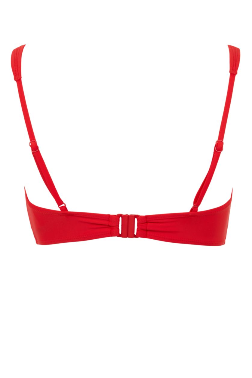 Kadın Kırmızı Regular Fit Bikini Üstü - Fall in Love