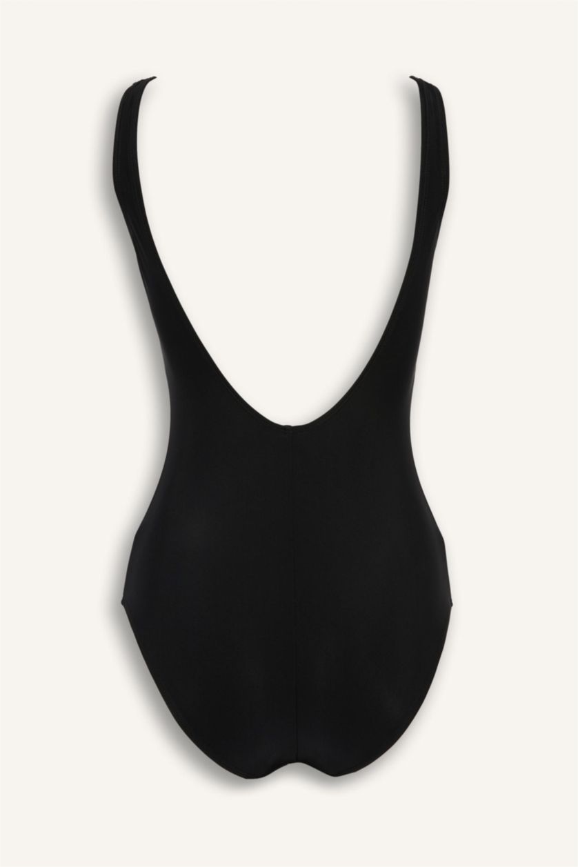 Әйелдерге қара Regular Fit суға шомылу киімі