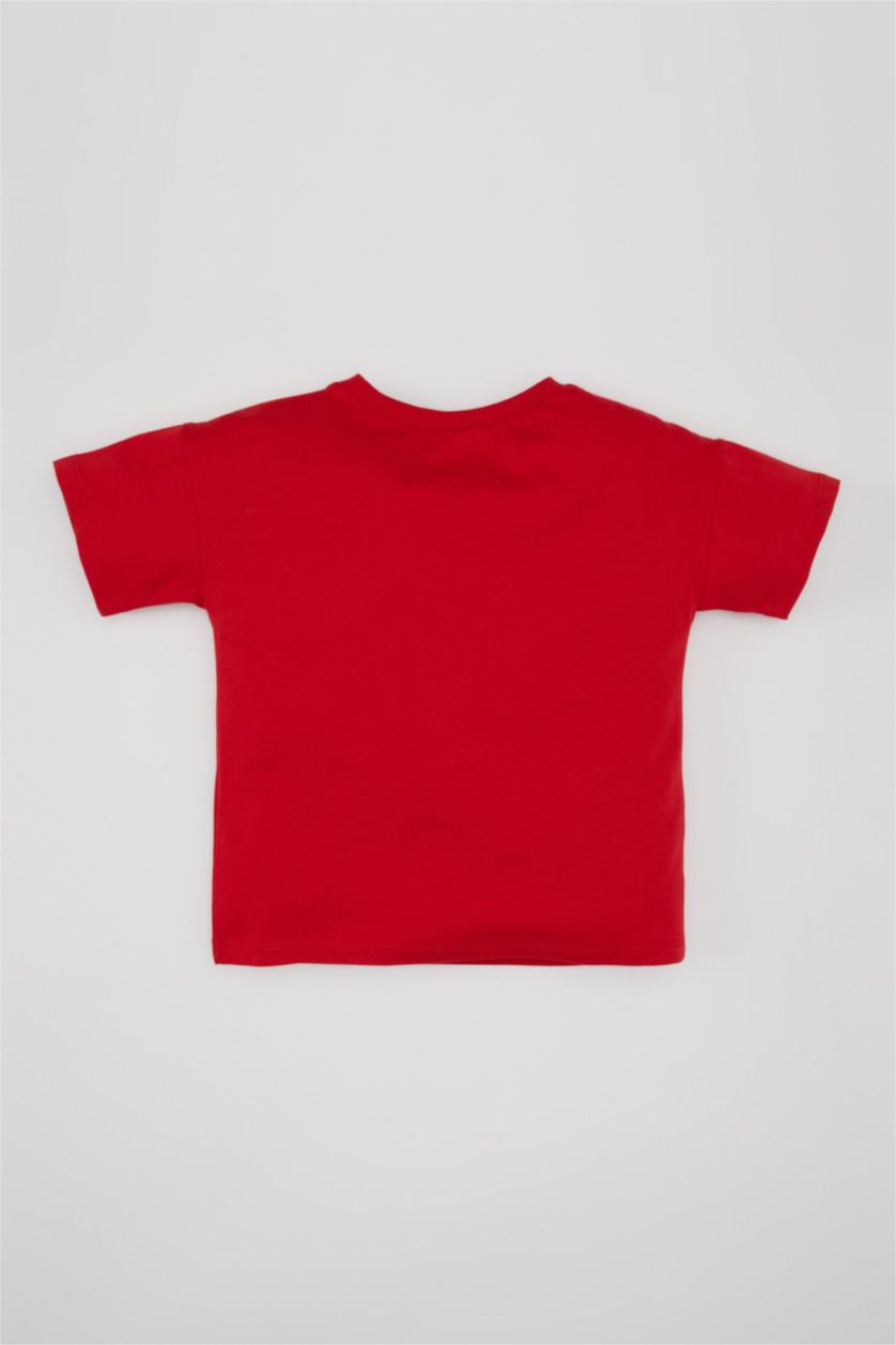 BÉBÉ GARÇON Rouge T-Shirt à Manches Courtes Col rond Imprimé à Motif Tigre pour Bébé Garçon