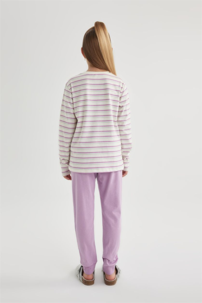 GIRLS & TEENS Sand Girl Striped Cotton 2 Piece Pajama Set