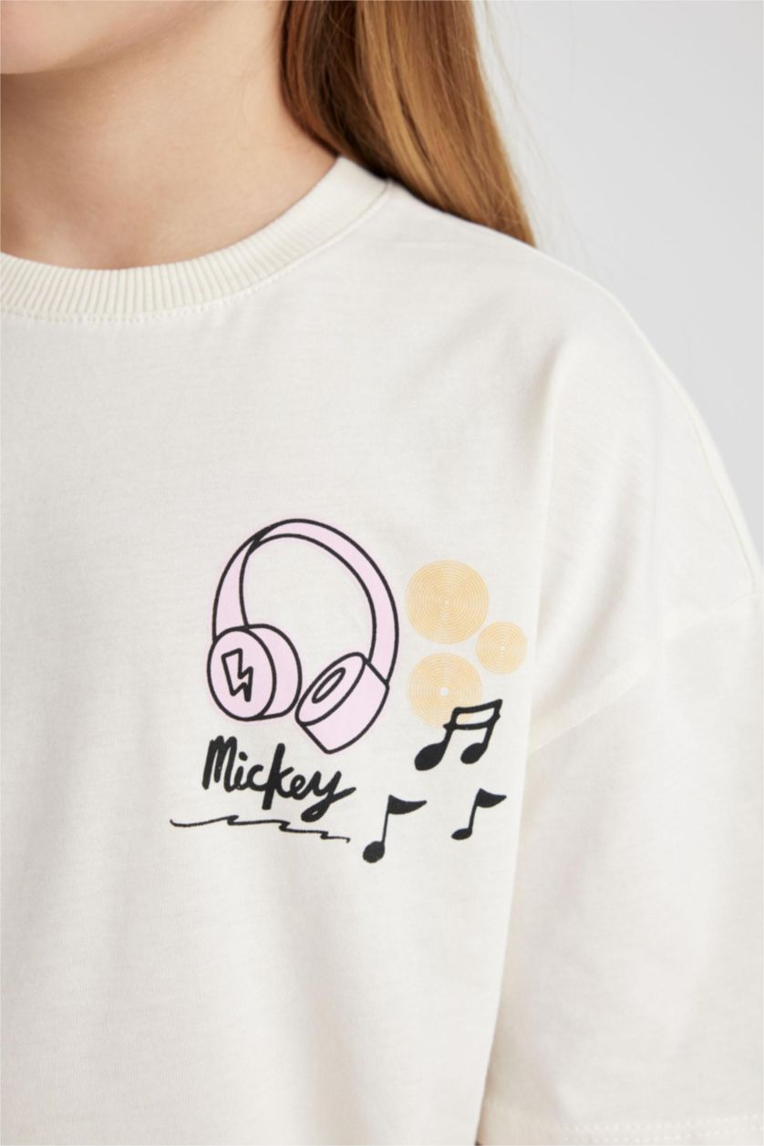 GIRLS & TEENS Ecru Girl Disney Mickey & Minnie Oversize T-Shirt