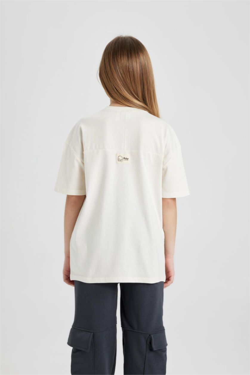 GIRLS & TEENS Ecru Girl Disney Mickey & Minnie Oversize T-Shirt