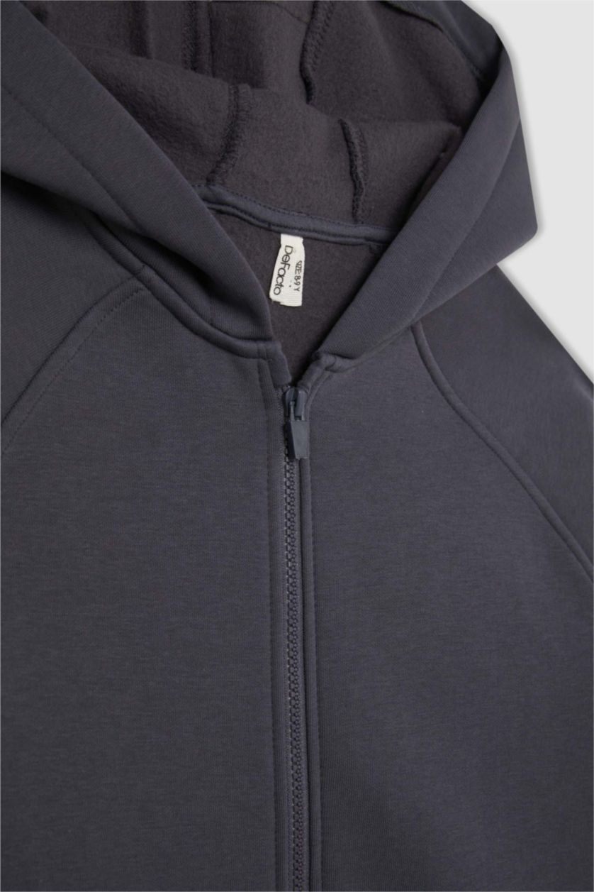 بنات أنثرا سويتر بناتي قماش سميك بغطاء للرأس وبطانة ناعمة