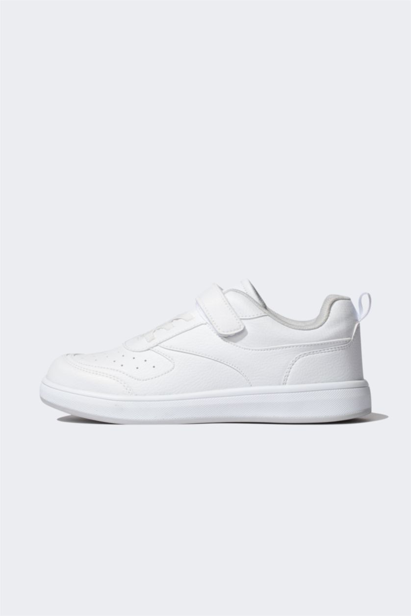 Kız Çocuk - Genç Kız Beyaz Kız Çocuk Düz Taban Suni Deri Sneaker