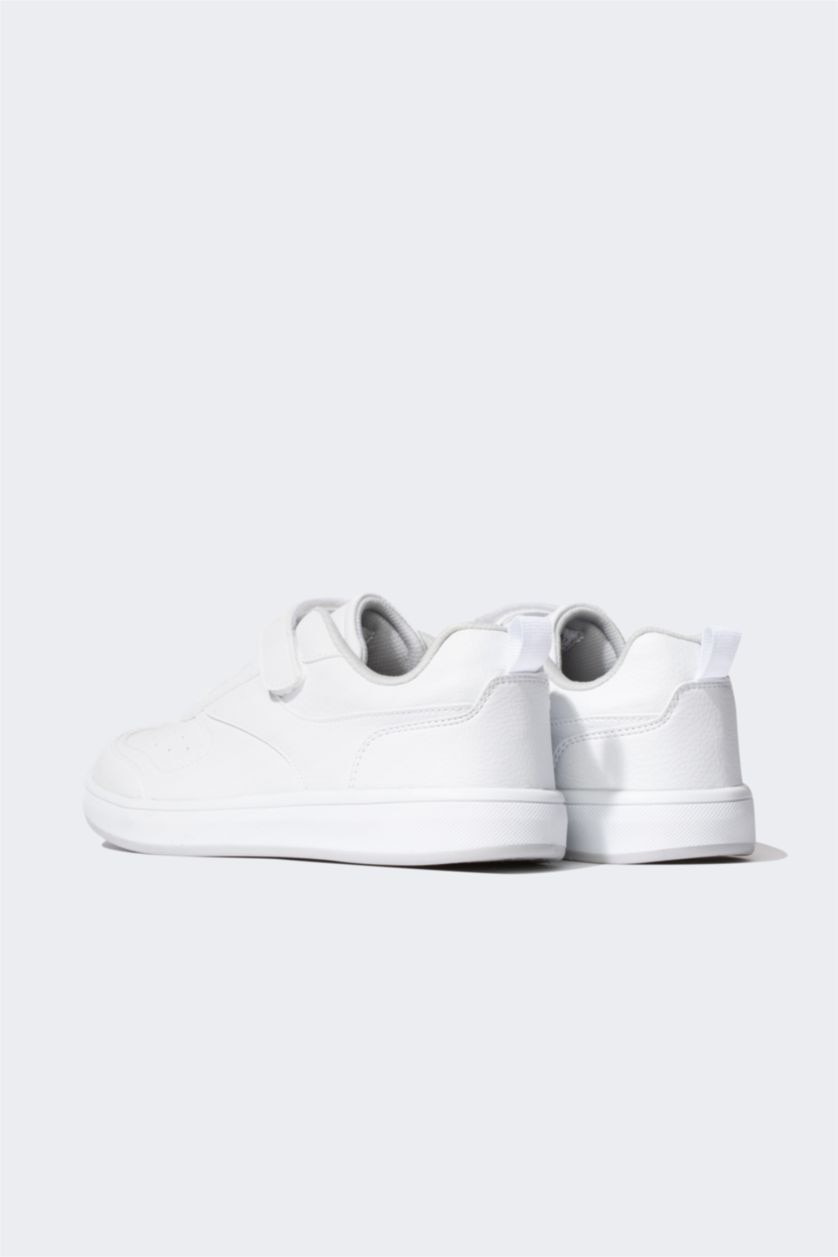 Kız Çocuk - Genç Kız Beyaz Kız Çocuk Düz Taban Suni Deri Sneaker