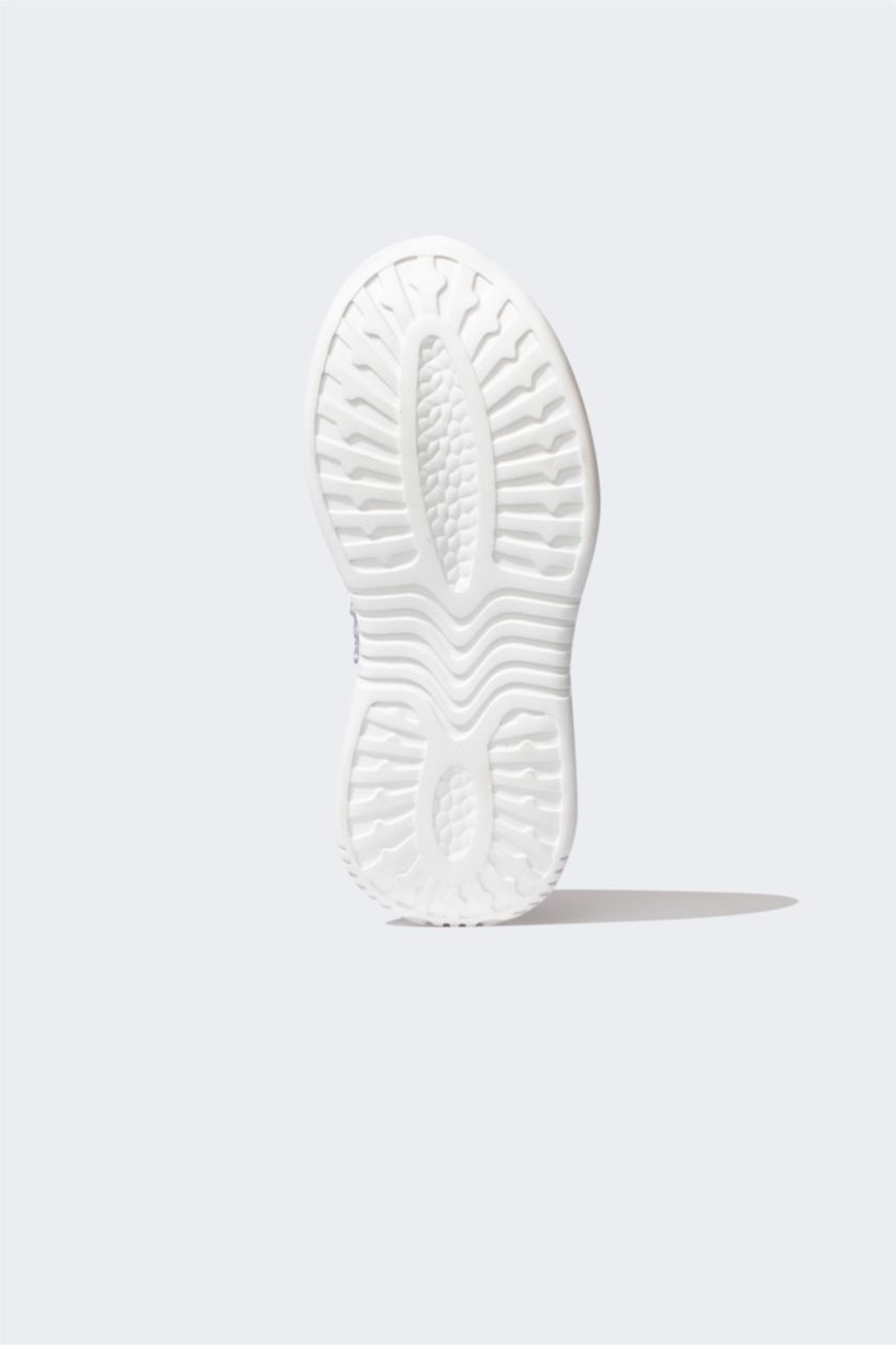 Kız Çocuk - Genç Kız Beyaz Kız Çocuk Düz Taban Suni Deri Sneaker