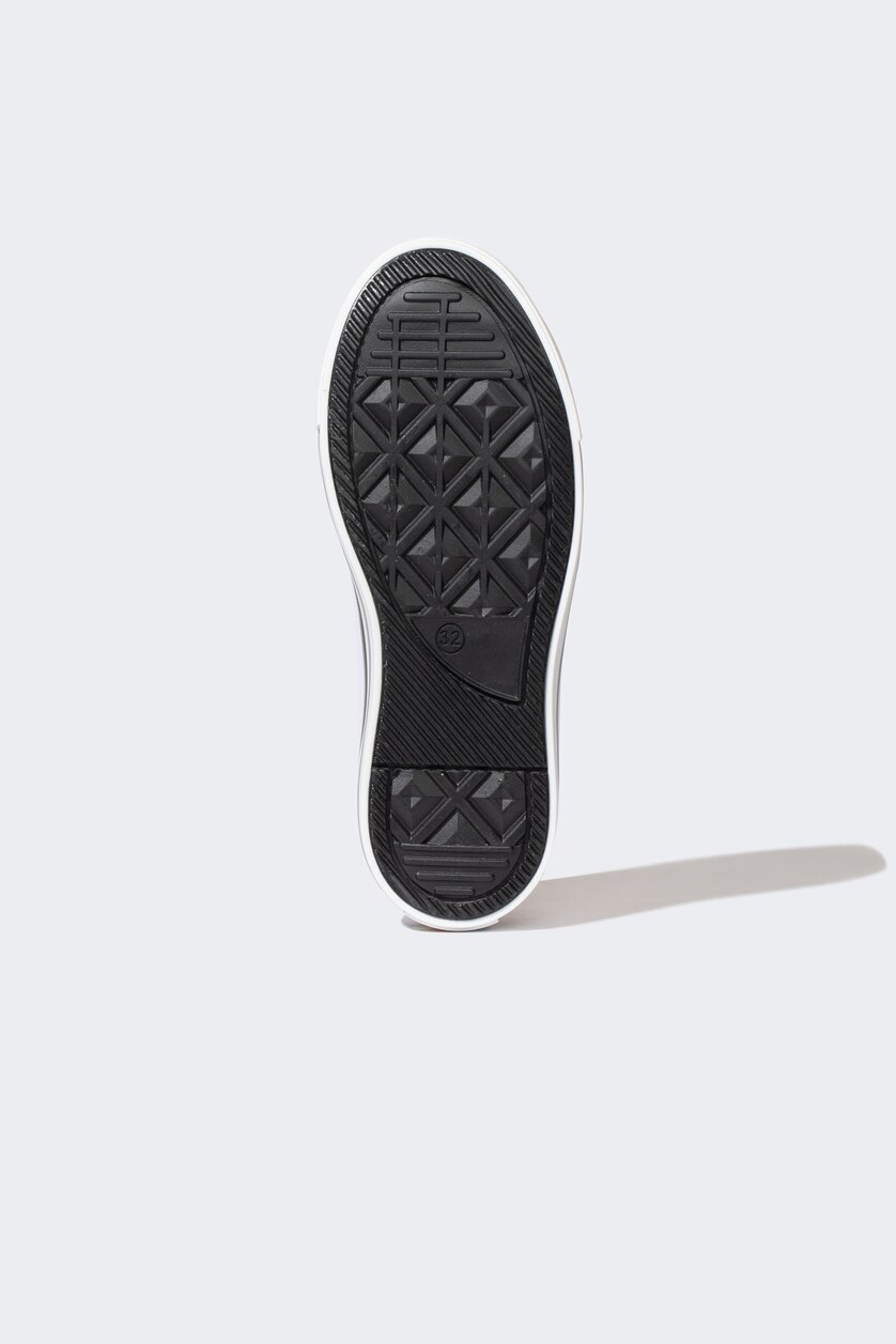 Erkek Çocuk - Genç Erkek Beyaz Erkek Çocuk Düz Taban Sneaker