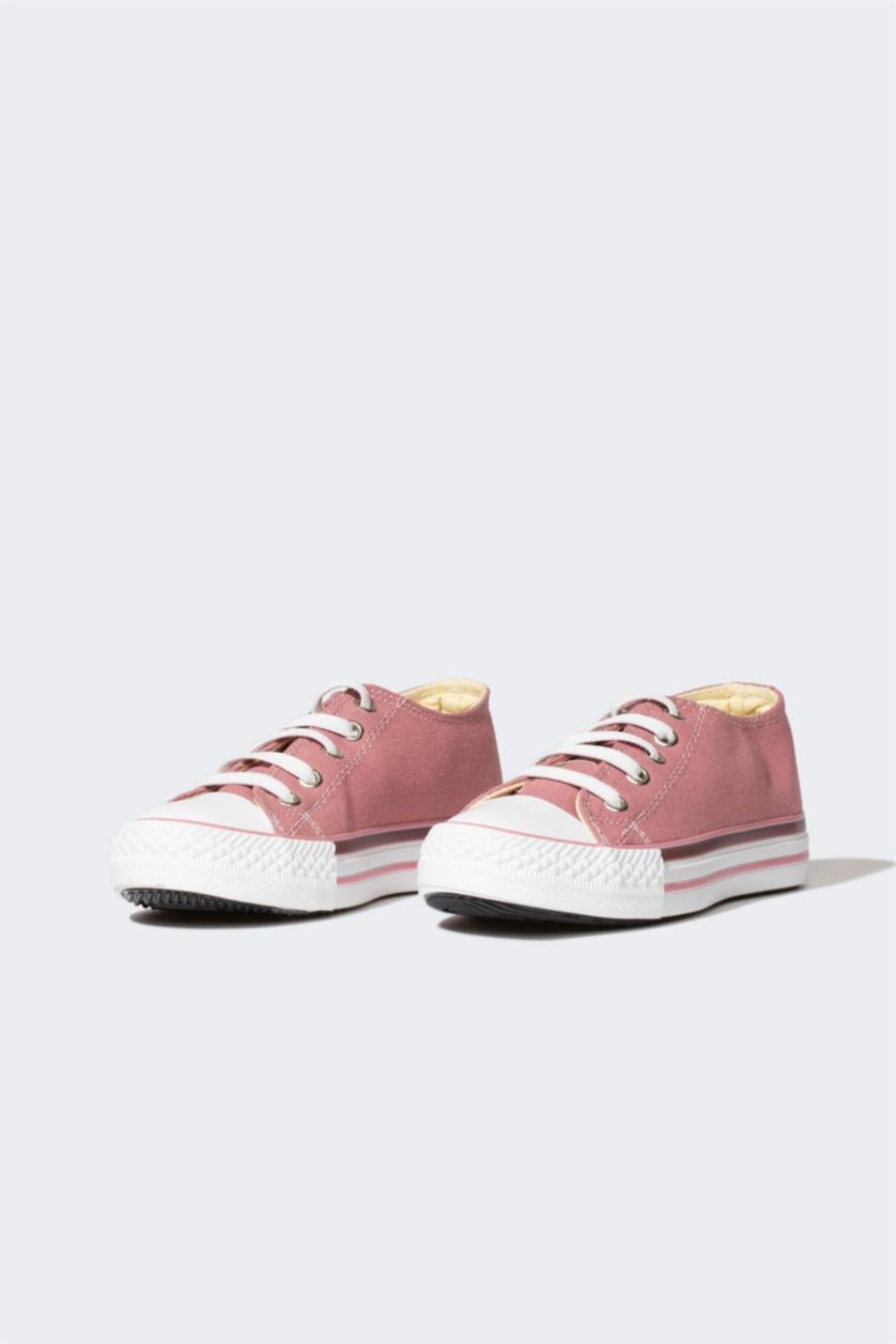 Kız Çocuk - Genç Kız Pembe Kız Çocuk Düz Taban Sneaker