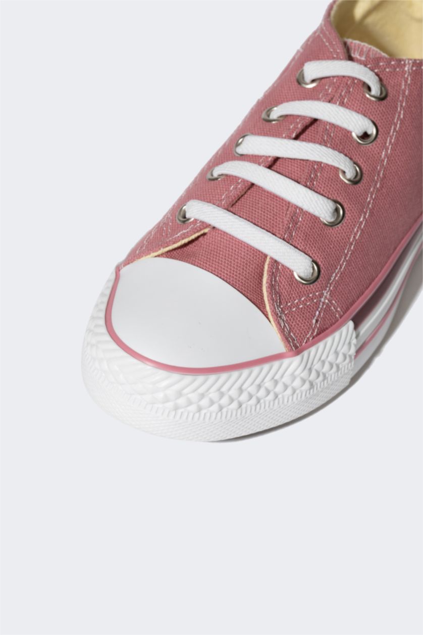 Kız Çocuk - Genç Kız Pembe Kız Çocuk Düz Taban Sneaker