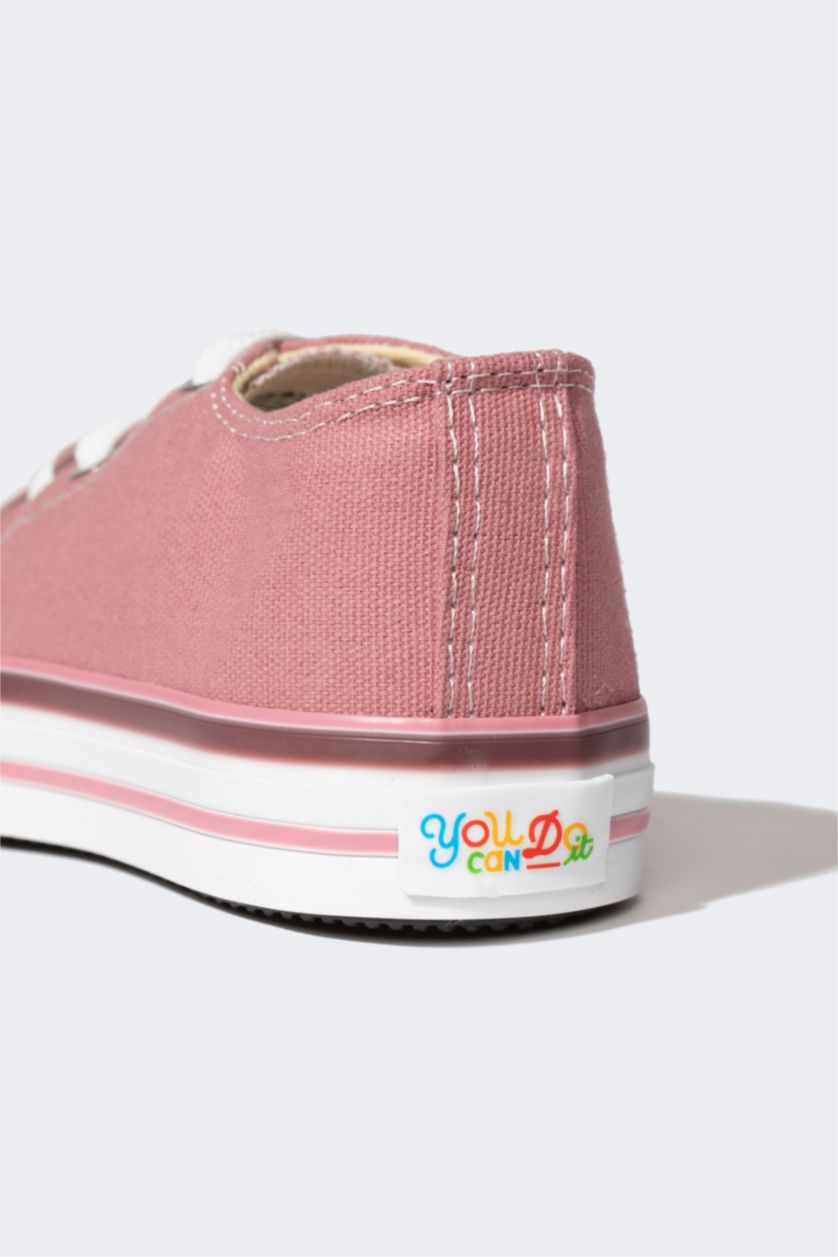 Kız Çocuk - Genç Kız Pembe Kız Çocuk Düz Taban Sneaker