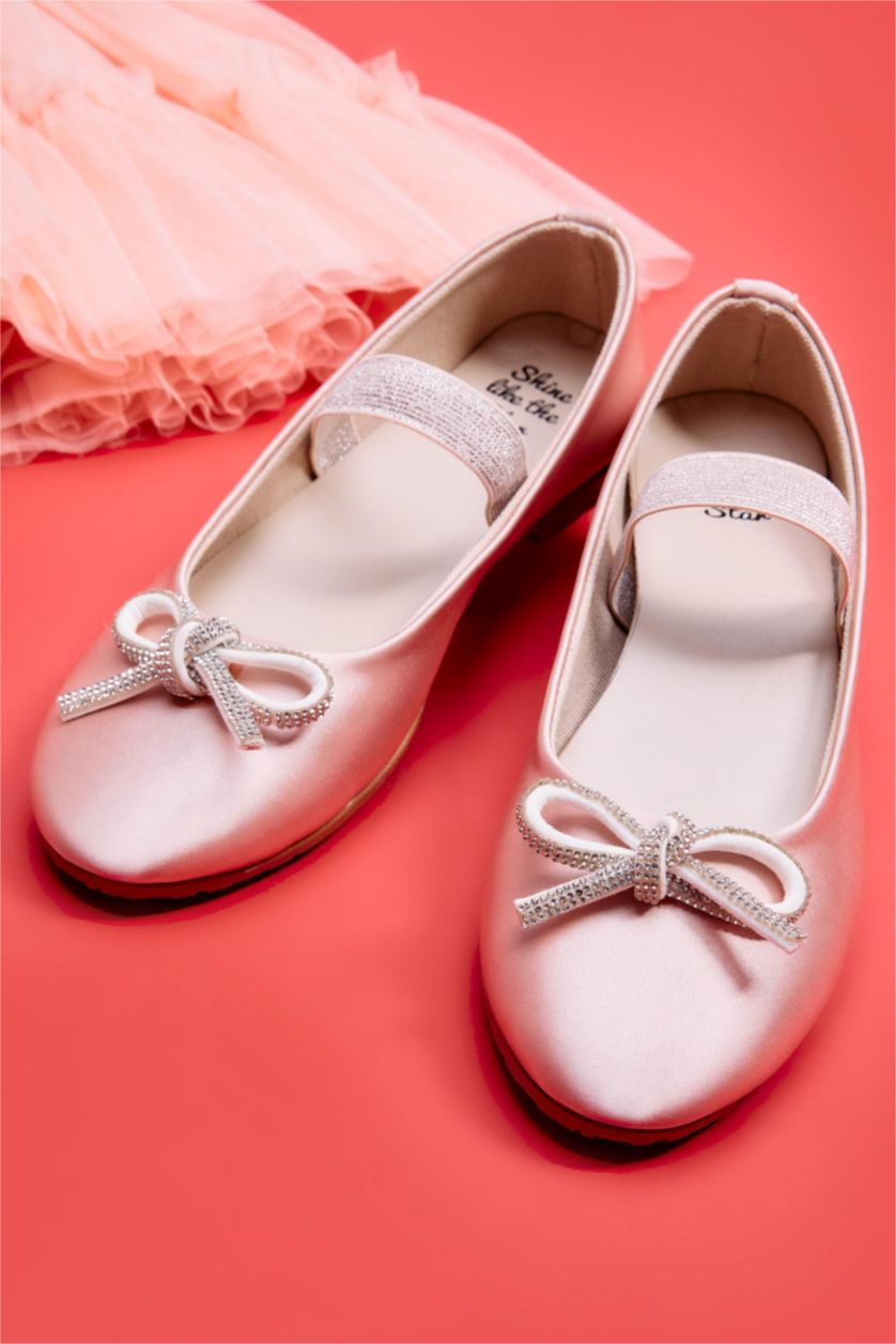 Kız Çocuk - Genç Kız Açık Pembe Kız Çocuk Düz Taban Babet