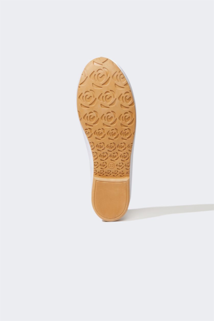 FILLES Blanc Ballerines à semelle plate pour fille