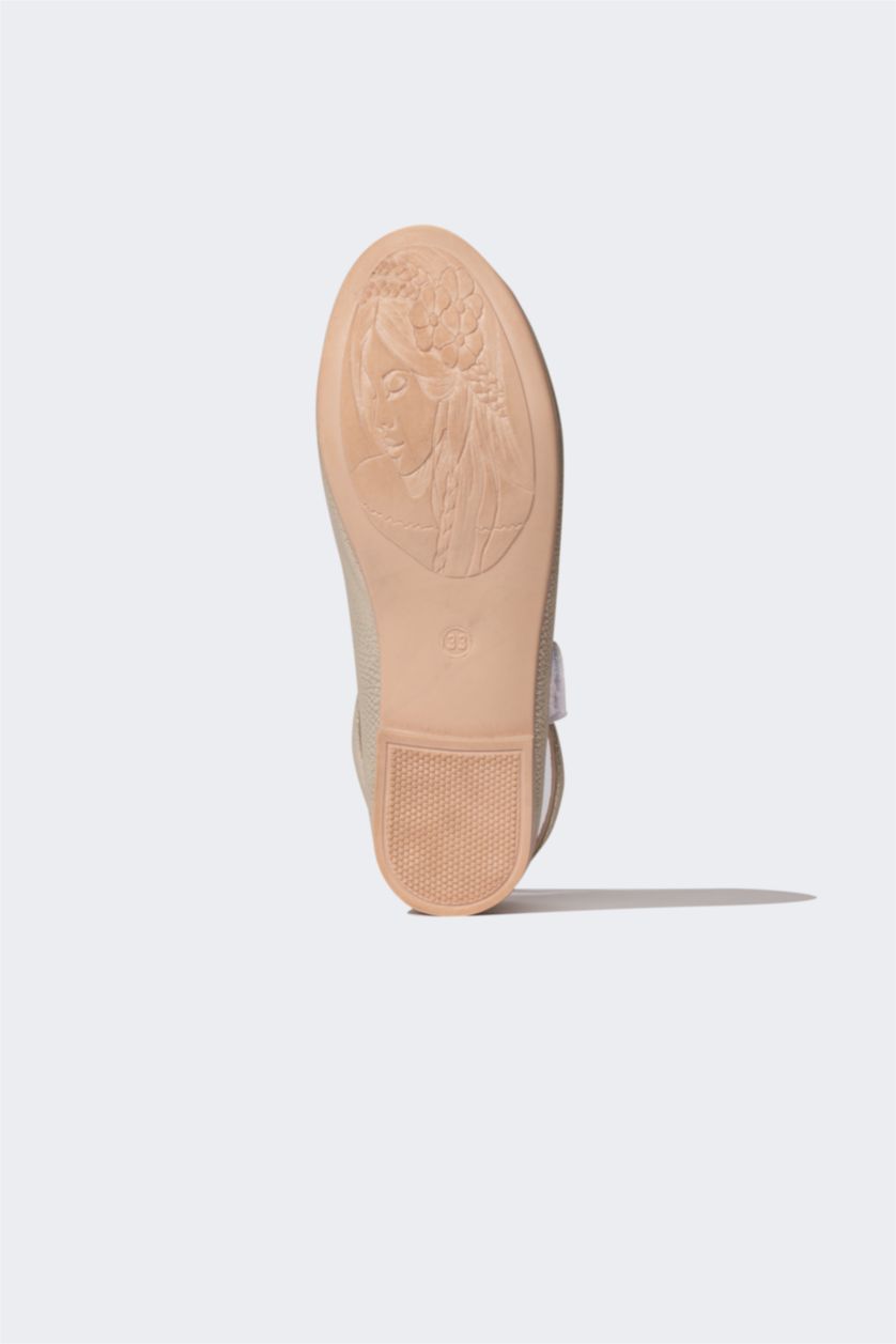 Young Girls - Teen Girls Altın Girl Faux Leather Flat Shoes