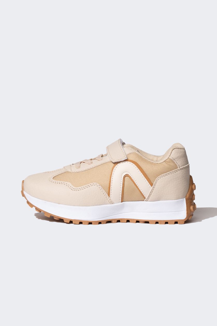 بناتي بيج سنيكرز بناتي جلد صناعي بيج بكعب عالي