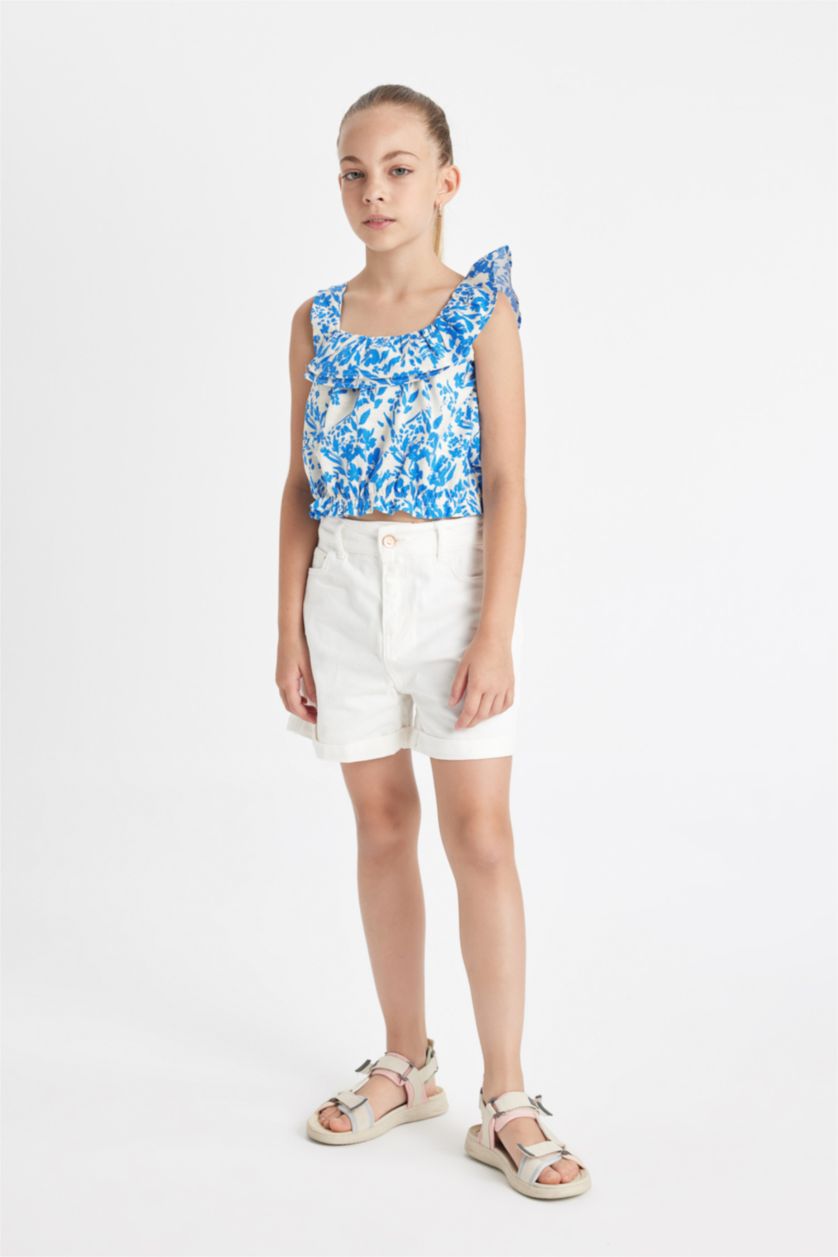 Girls & Teens Beige Girl Short Sleeve Blouse