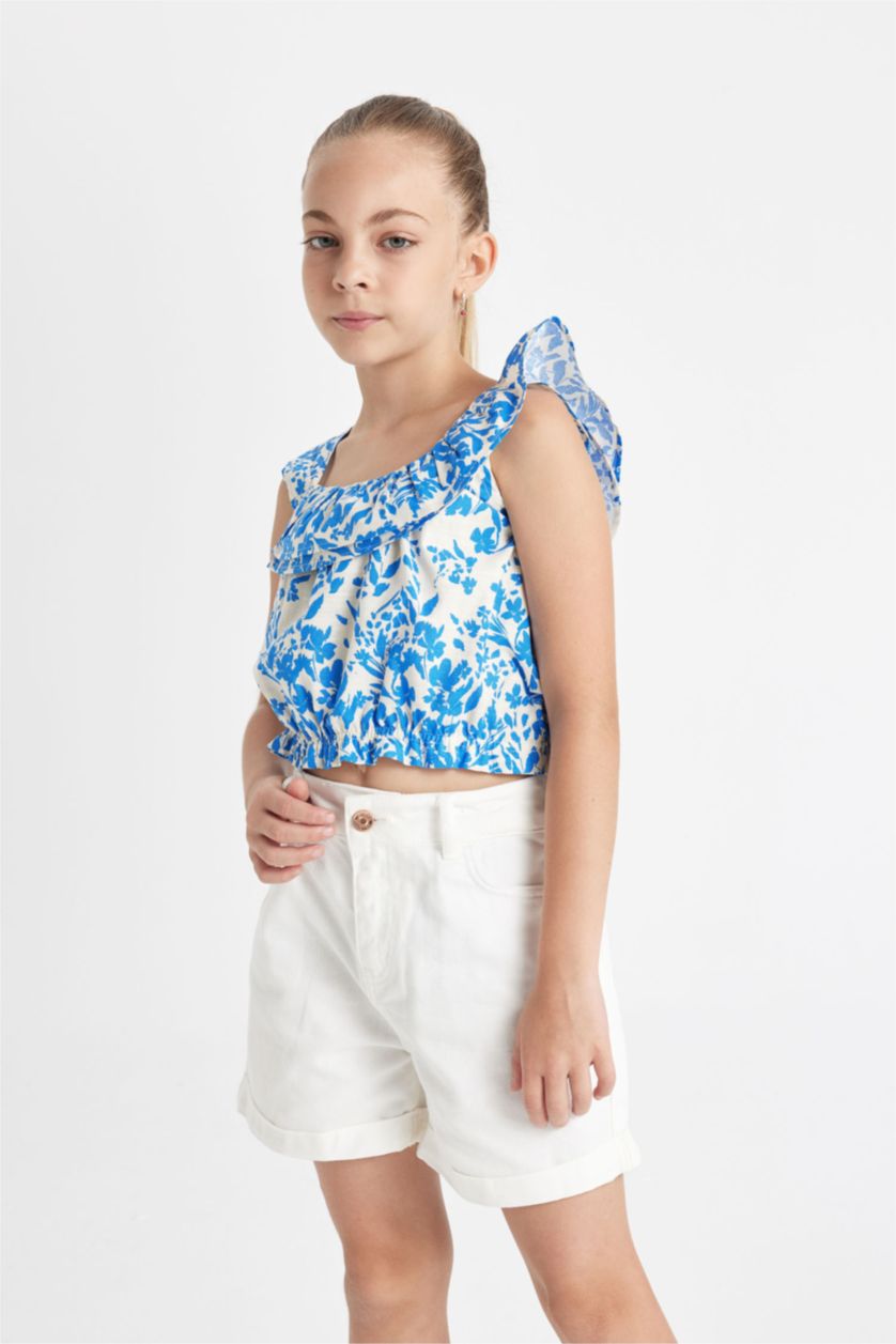 Girls & Teens Beige Girl Short Sleeve Blouse